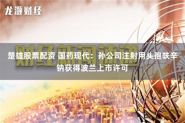 楚雄股票配资 国药现代：孙公司注射用头孢呋辛钠获得波兰上市许可