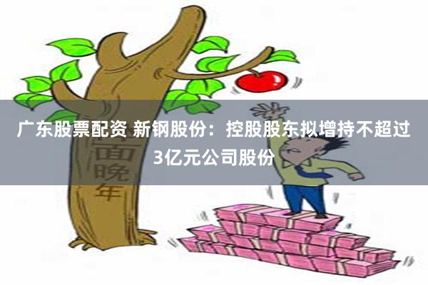 广东股票配资 新钢股份：控股股东拟增持不超过3亿元公司股份