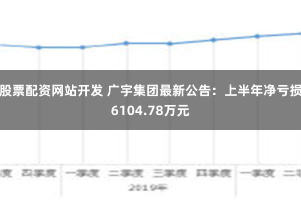 股票配资网站开发 广宇集团最新公告：上半年净亏损6104.78万元