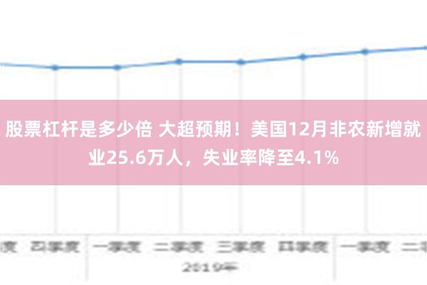 股票杠杆是多少倍 大超预期！美国12月非农新增就业25.6万人，失业率降至4.1%